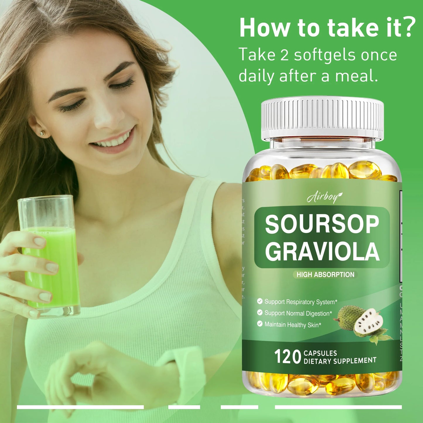 Soursop Graviola - 120 Capsules