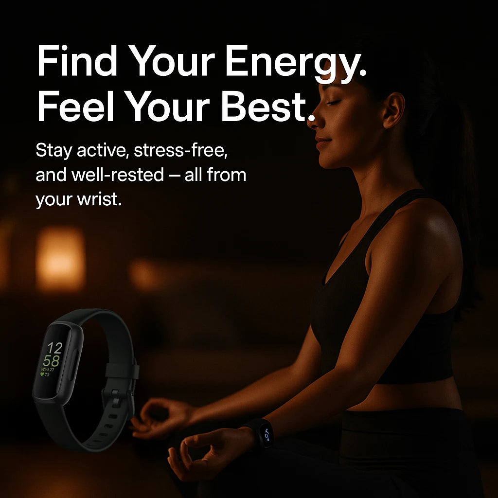 Fitbit Inspire 3 intelligent fitness tracker color touch screen heart rate monitor sleep pressure tracking sports wristband