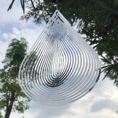 Wind Chimes Hanging Decorations Pendants For The House Rotating Windchimes Outdoor Garden Home Decor Metal Drip Wind Spinner