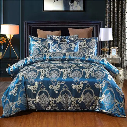 50  Bedding Set Queen King Size Duvet Cover Silky Bed Linens Quilt High Quality Luxury Gold Colour 2/3pcs Comforter