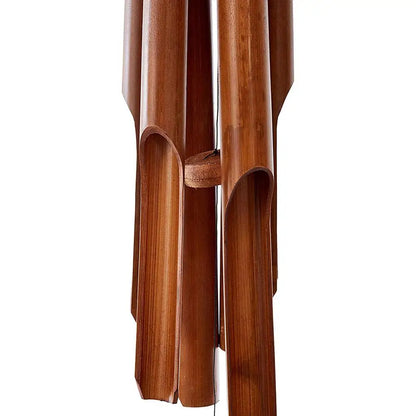 Bamboo Wind Chimes Bell Tube Wood Handmade Indoor Outdoor Wall Hanging Windchime Decor Crafts Ornaments For Garden Home