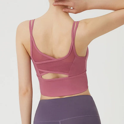 Sports Bra for Women Gym Shockproof Mesh Sports Quick-drying Bra Running Fitness Yoga Women Training Sports Underwear