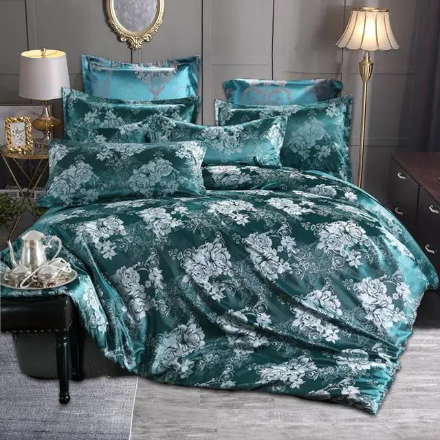 50  Bedding Set Queen King Size Duvet Cover Silky Bed Linens Quilt High Quality Luxury Gold Colour 2/3pcs Comforter