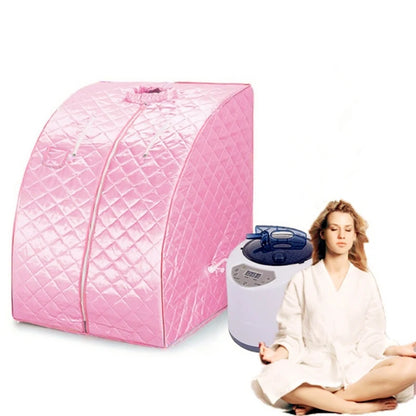 Portable Sauna Household Steam Room Beneficial Skin 3.0L Steamer Slimming Bath SPA Health Simple Joint Steel Frame