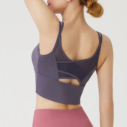 Sports Bra for Women Gym Shockproof Mesh Sports Quick-drying Bra Running Fitness Yoga Women Training Sports Underwear