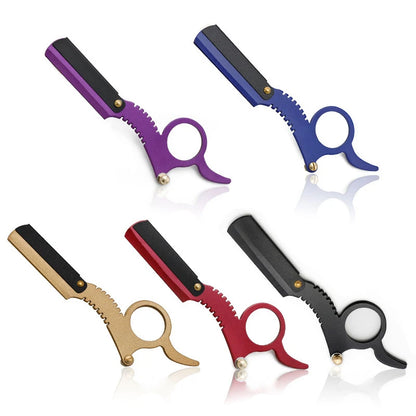 Barber Manual Razor Straight Edge Haircut Beard Eyebrow Shaver Men Depilation Razor Hairdresser Trimming Blades Replaceable