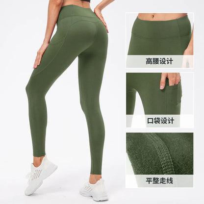 Autumn And Winter Women's Warm Clothing Yoga Self-Cultivation Two-Piece Suit Plus Velvet Sportswear Sports Fitness Sportswear