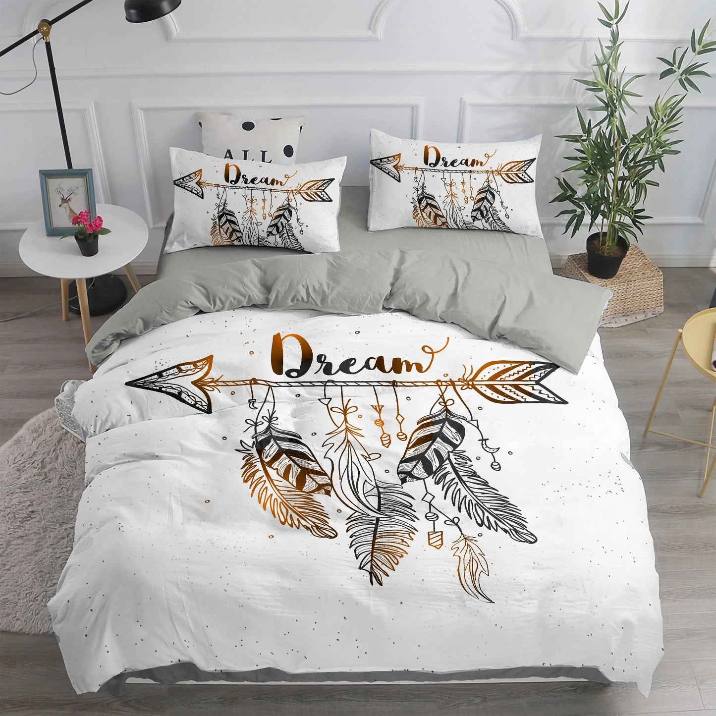 Dream Catcher Bedding Set Elegant Bohemian Duvet Cover Queen 220x240 Ethnic Quilt Cover Single Double King Comforter Bed Cover