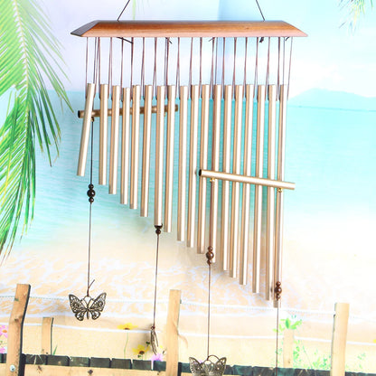 Wind Chimes Outdoor Sympathy Wind Chime with 20 Aluminum Tubes 30" Wooden Wind Bell Decor for Garden and Patio