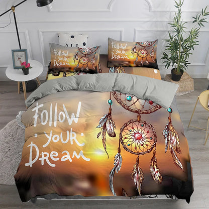 Dream Catcher Bedding Set Elegant Bohemian Duvet Cover Queen 220x240 Ethnic Quilt Cover Single Double King Comforter Bed Cover