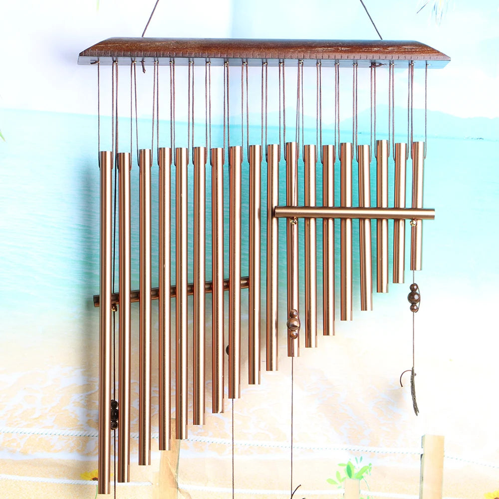 Wind Chimes Outdoor Sympathy Wind Chime with 20 Aluminum Tubes 30" Wooden Wind Bell Decor for Garden and Patio