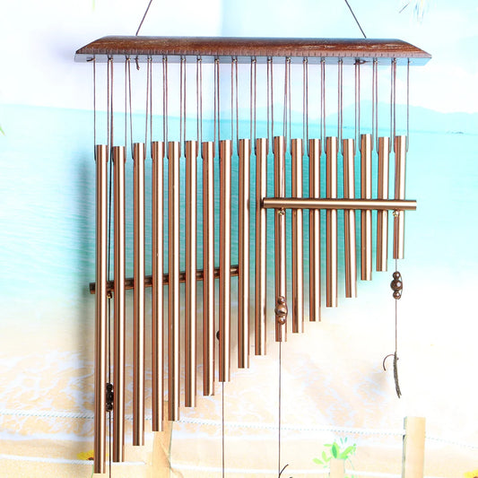 Wind Chimes Outdoor Sympathy Wind Chime with 20 Aluminum Tubes 30" Wooden Wind Bell Decor for Garden and Patio