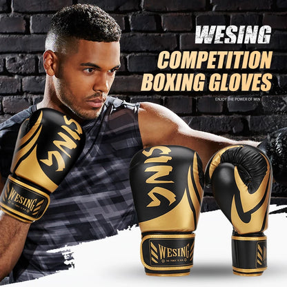 Wesing Professional boxing gloves fight MMA Gloves Martial Arts competition training mitts