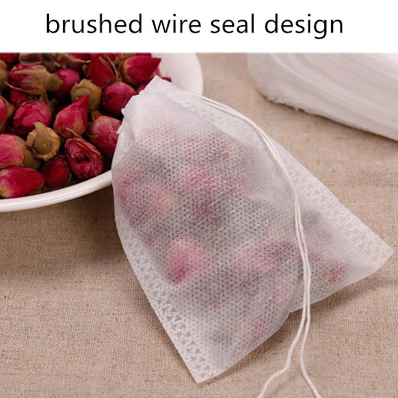 Teabags 5.5 x 7CM Food Grade  Empty Scented Tea Bags Infuser With String Heal Seal Filter Paper For Herb Loose Tea