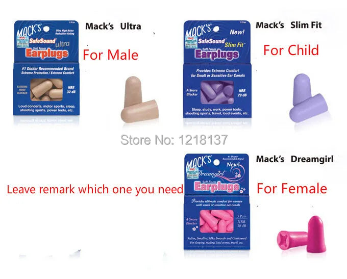 5Pairs Professional Macks Earplugs Anti-noise Earplugs Soundproof Foam Earplugs for Men Women Child