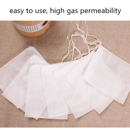 Teabags 5.5 x 7CM Food Grade  Empty Scented Tea Bags Infuser With String Heal Seal Filter Paper For Herb Loose Tea