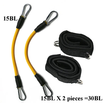 Resistance Tubes with Ankle Straps, Whole Set, Leg Training, Workout for Run, Kick Boxing, Punch, Taekwondo, All Sports