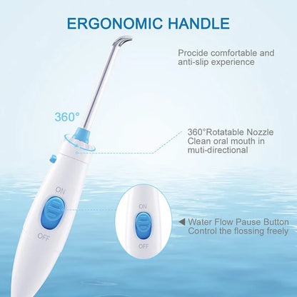 Oral Irrigator Nicefeel 600ML Dental Water Teeth Cleaner 10 Adjustable Pressure Water Flosser for Teeth Cleaning 8 Water Jet Tip