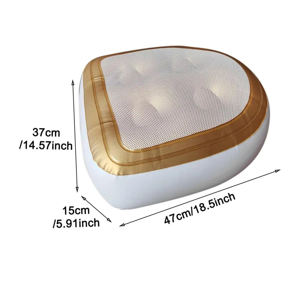 Spa Cushion Bath Pillows Spa Bathtub Cushion with Mesh Cover Suction Cups Inflatable Booster Seat for Spa and Hot Tub