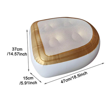Spa Cushion Bath Pillows Spa Bathtub Cushion with Mesh Cover Suction Cups Inflatable Booster Seat for Spa and Hot Tub