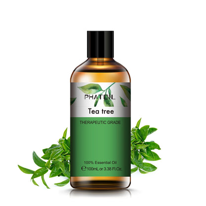 100ML Lavender Pure Natural Rose Essential Oils Humidifier Diffuser Vanilla Peppermint Cloves Tea Tree Ylang Lemon Aroma Oil