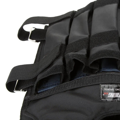 SUTEN 20kg/50kg Loading Weighted Vest For Boxing Training Workout Fitness Equipment Adjustable Waistcoat Jacket Sand Clothing