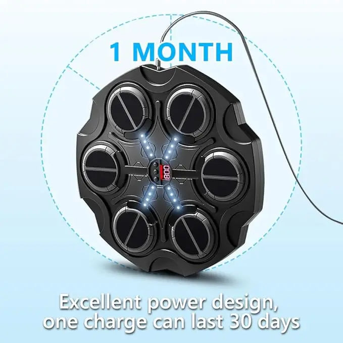 Music Boxing Machine Bluetooth Boxing Trainer Machine with Gloves Adjustable Speed Boxing Wall Mount for Kids Adult Office Home