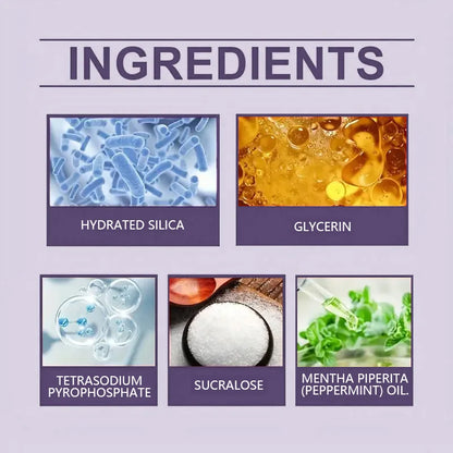 Purple Teeth Whitening Toothpaste - Alcohol-Free, Sulfate-Free, Rich in Apatite, Deep Cleansing and Mineral Regeneration