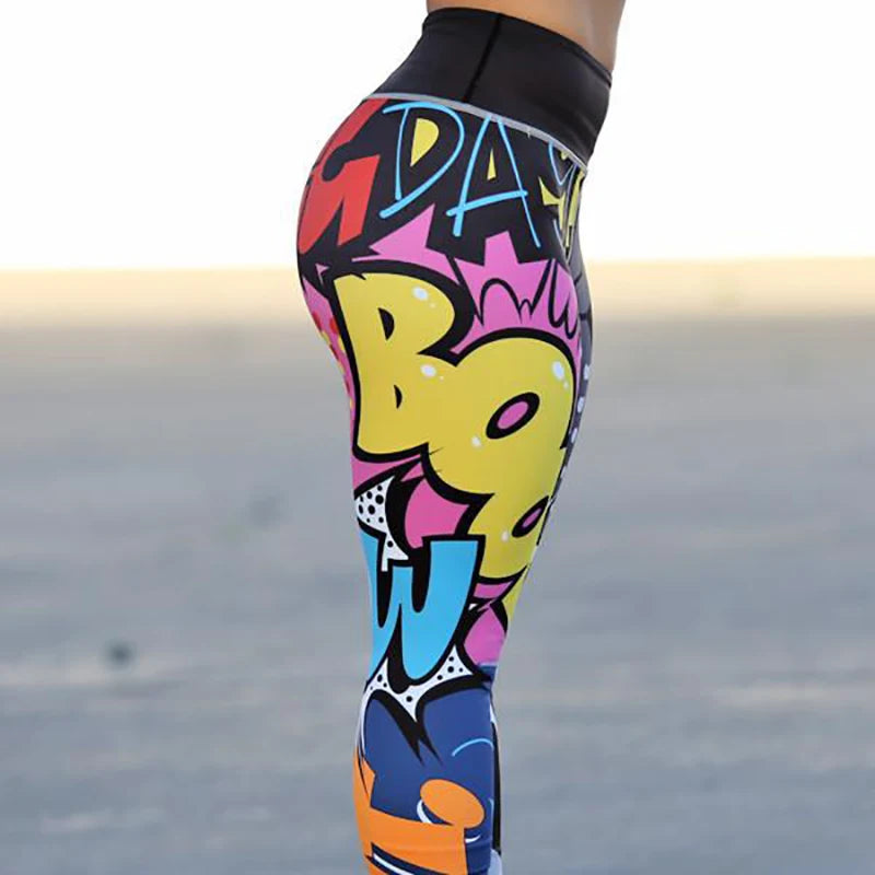 Unique Print Fitness Workout Sports Running Leggings