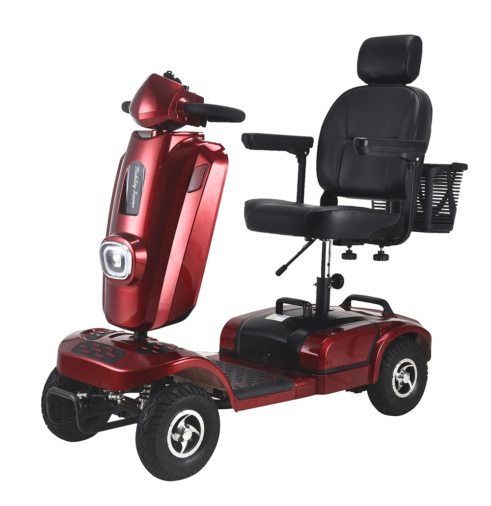 Travel 4 Wheels Elderly Electric Scooter Disabled Handicapped Folding Mobility Scooter For Seniors