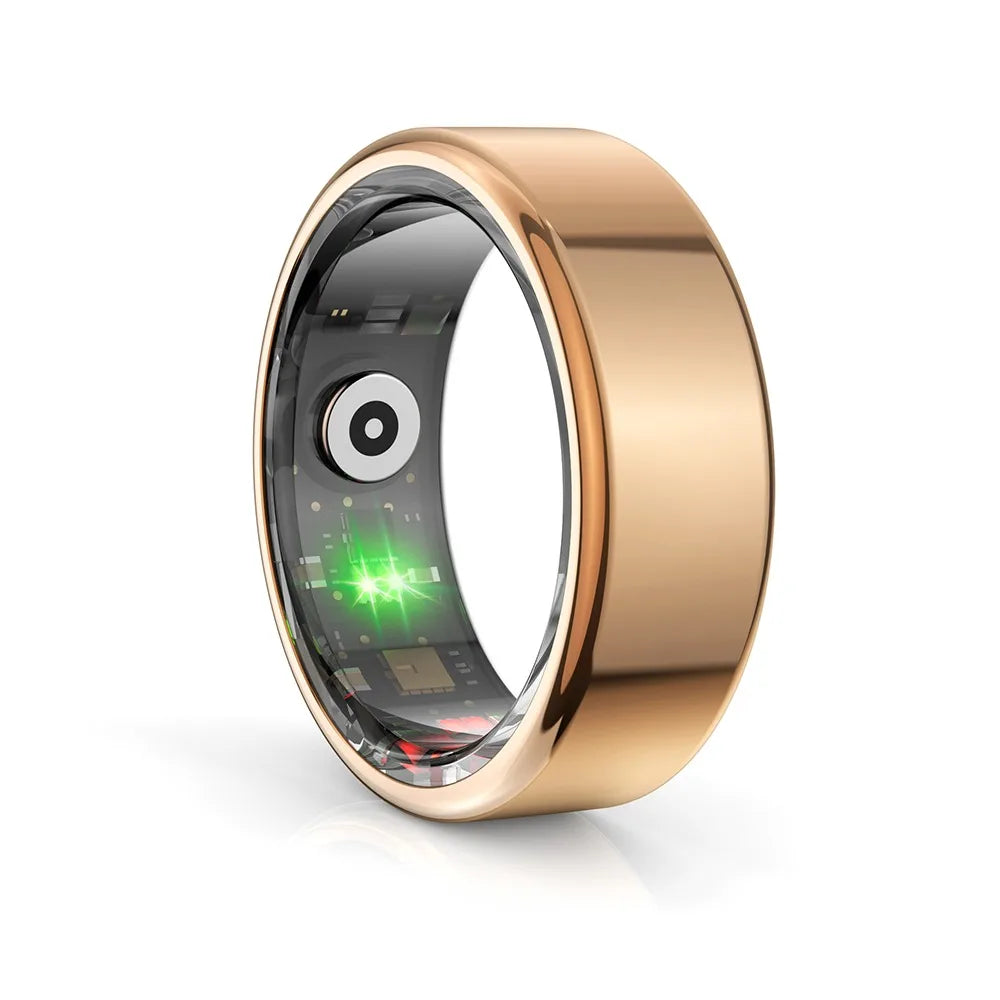 Sleep/Step Tracker Smart Health Rings IP68 Waterproof Steel Shell Intelligent Sleep Tracker Multi-sport Modes Wearable