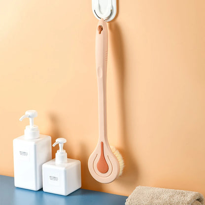Bath Brush Long Handle Soft Hair Bath Brush Back Ball Brush Bathroom Body Brushes Mud Back Scrubber Shower Massage Brush