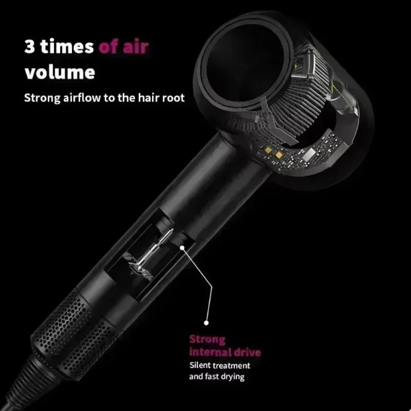 Salon-Grade 110K RPM Hair Dryer with 10M Negative Ions & Collagen Care, Smart Constant Temp for Frizz-Free Hair