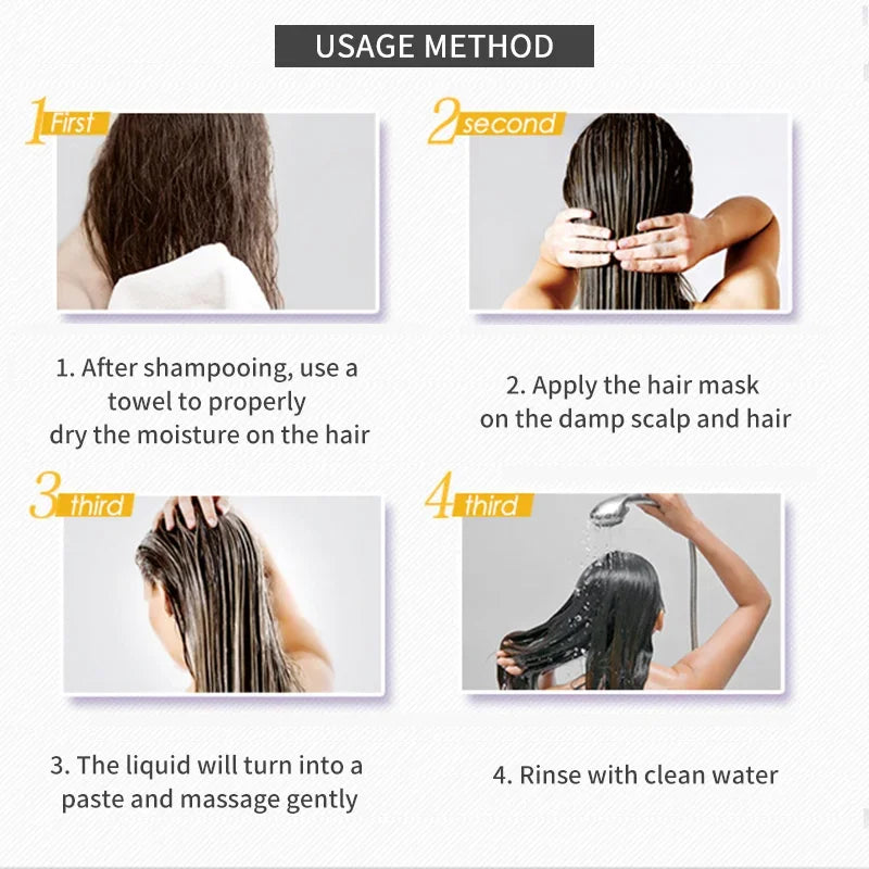 Korean 8 Seconds Salon Hair Mask Hair Restoration Premium Treatments Keratin Repairing Supple Hydration Hair Care Mask