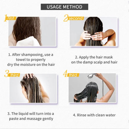 Korean 8 Seconds Salon Hair Mask Hair Restoration Premium Treatments Keratin Repairing Supple Hydration Hair Care Mask