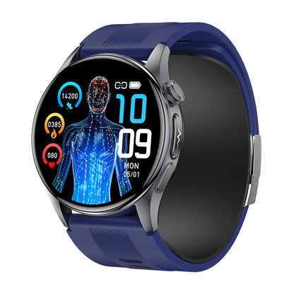 New Smart Watch High precision air pump1.56‘’ AMOLED Display ECG Comprehensive Sleep Monitoring Health BT Talk NFC Airbag Stra