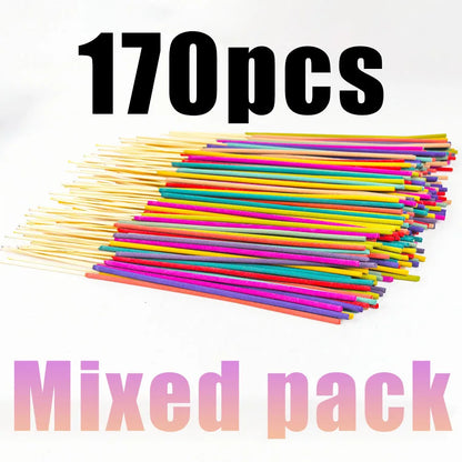 Mixed Aromatherapy Wooden Sticks - Lavender, Sage, Roses, Sakura, Lemongrass, Jasmine, Coconut, Lemongrass, Mint, Eucalyptus, Sandalwood, Blackberry, Etc. - Expanded Size, Wholesale Bulk, Suitable for Home and Outdoor Use, Ho