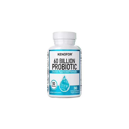 60 Billion Probiotic Supplement - 10 Unique Strains + Organic Prebiotics - Immune System Boosting Support Gut & Digestive Health