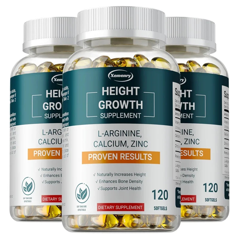 Height Growth Supplements - Strengthens Bones, Promotes Height Growth in Adults and Children, and Enhances Immunity