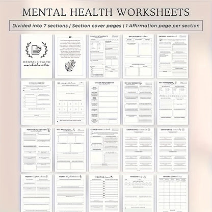 Mental Health Journal Anxiety & Guided Journal Self Care Journal To Practice Positive Thinking ADHD Planner With Mood Tracker -