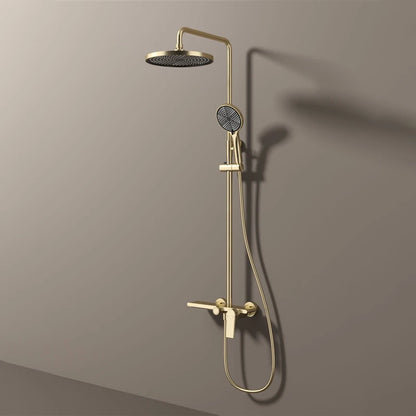 Golden Shower Set Bathroom Multi Function Spout Mixer With Shower Hand Hotel Apartment Bathtub Booster Shower Systems Set