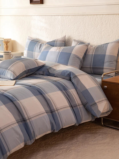 New 3pcs 100% Cotton Bedding Set High Quality Includes One Duvet Cover and Two Pillowcases Soft Skin-friendly and Breathable