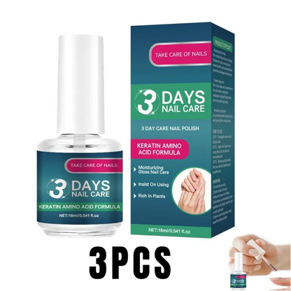 1/2/3PCS 3 Days Nail Care Treatment Polish - Keratin & Amino Acid Formula Moisturizing Brightening NailPolish | Plant-Based Nail
