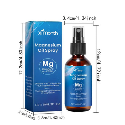 1/3/5pcs Essential Oil Magnesium Spray Relieve Muscle Body Pain Smoothes And Softens Skin For Restlessness & Better Sleep