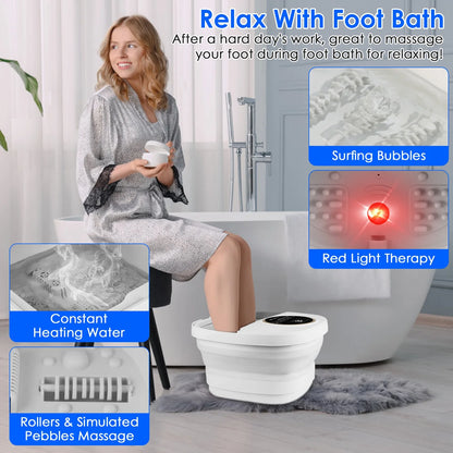 Electric Collapsible Foot Soaker Tub with Remote Control