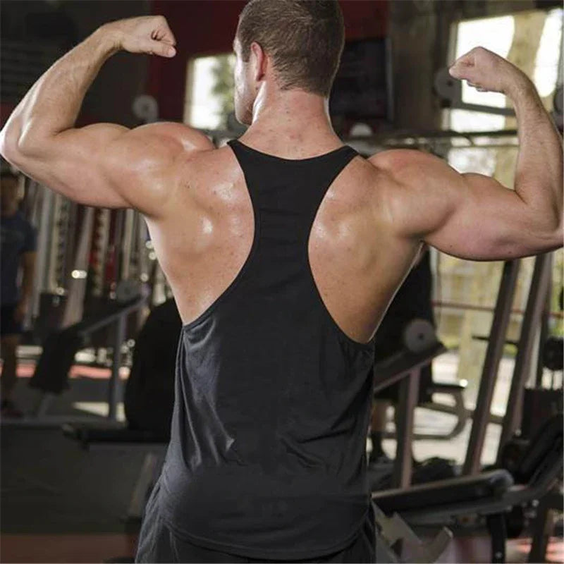 New Arrivals Bodybuilding stringer tank top man Cotton Gym sleeveless shirt men Fitness Vest Singlet sportswear workout tanktop