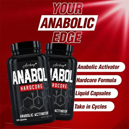 120pcs Anabol Hardcore Supplement - Natural Anabolic Muscle Growth, Enhance Men's Abs, Post-workout Muscle Recovery SupplementSu
