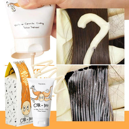 Korean Cer-100 Hair Treatment Care Mask Protein Coating Collagen Keratin Repair Damaged Prevent Hair Breakage Improve Frizz