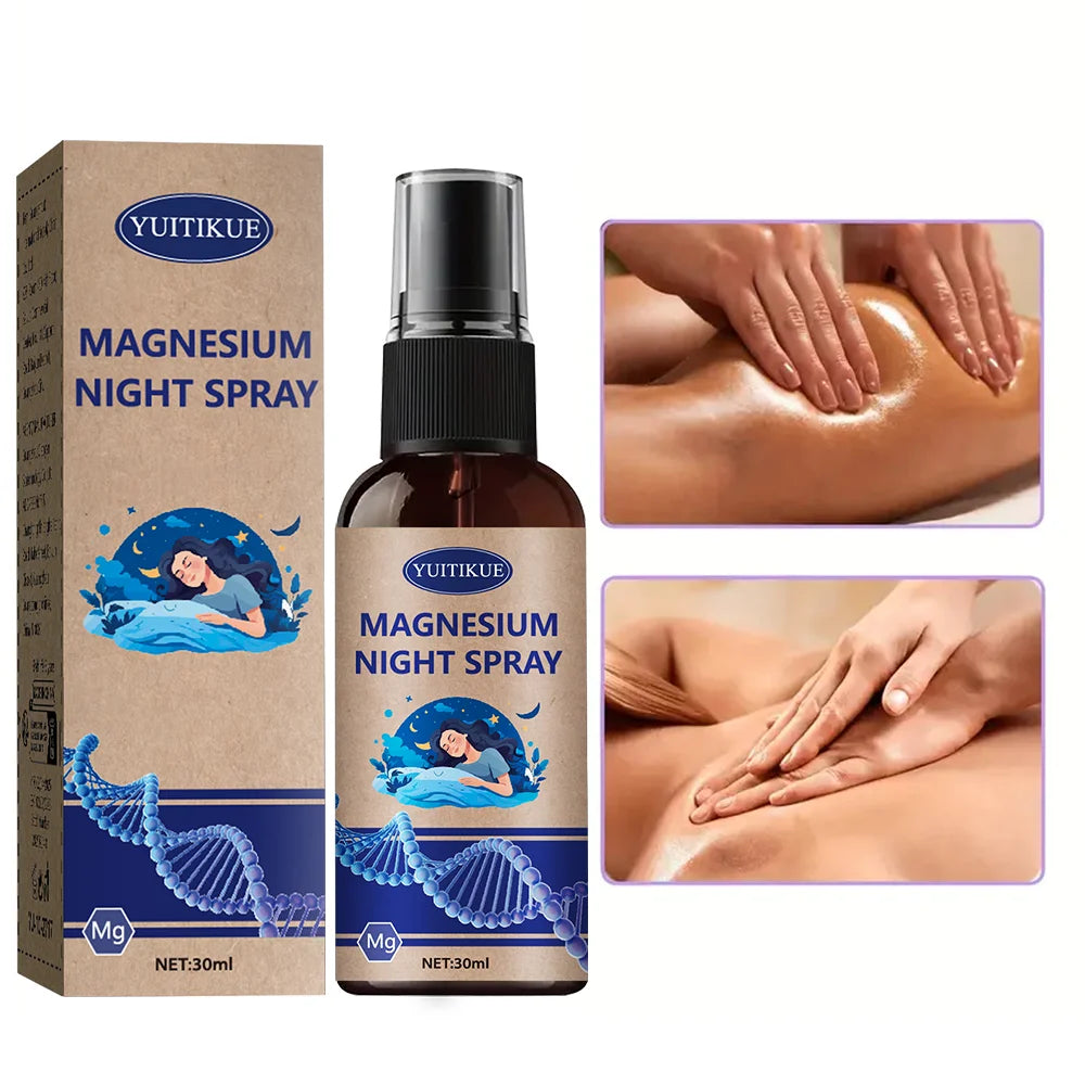Magnesium Night Spray 30ml - with Lavender Oil, Promotes Relaxation & Sleep, SPA-Like Feel, Plant-Based & Gentle Formula