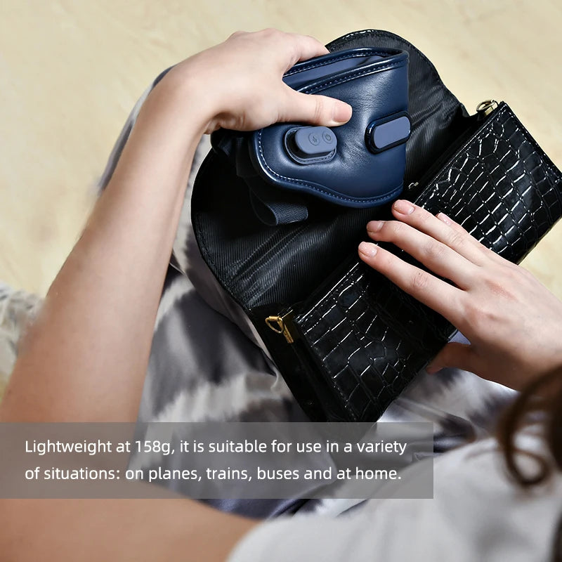 Smart Eye Massager Rechargeable Heated Eye Massage Instrument Massage Eyes Device Vibratable Reduce Eye Strain Improve Sleep